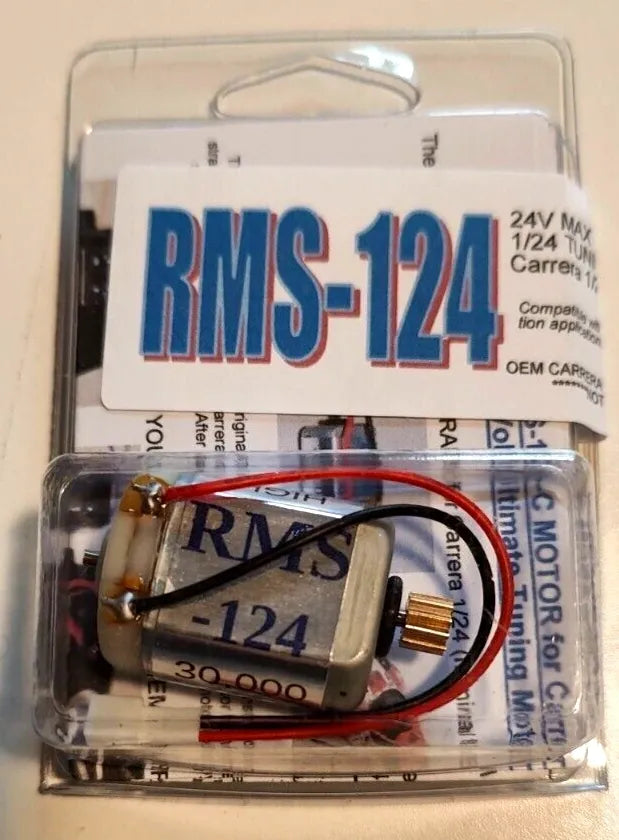 Motor RMS-124-CM Carrera 1/24 12-14 Volt Tuning DROP IN w/pinion & leads