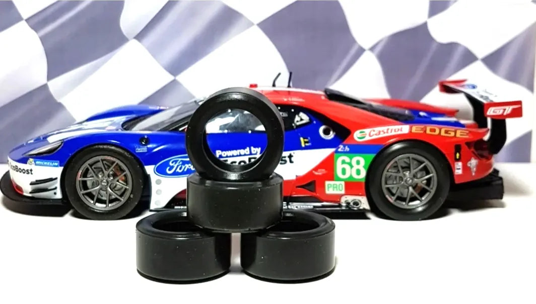 1/24 PAUL GAGE URETHANE SLOT CAR TIRES 2pr PGT-29148 fit Carrera D124 Ford GT