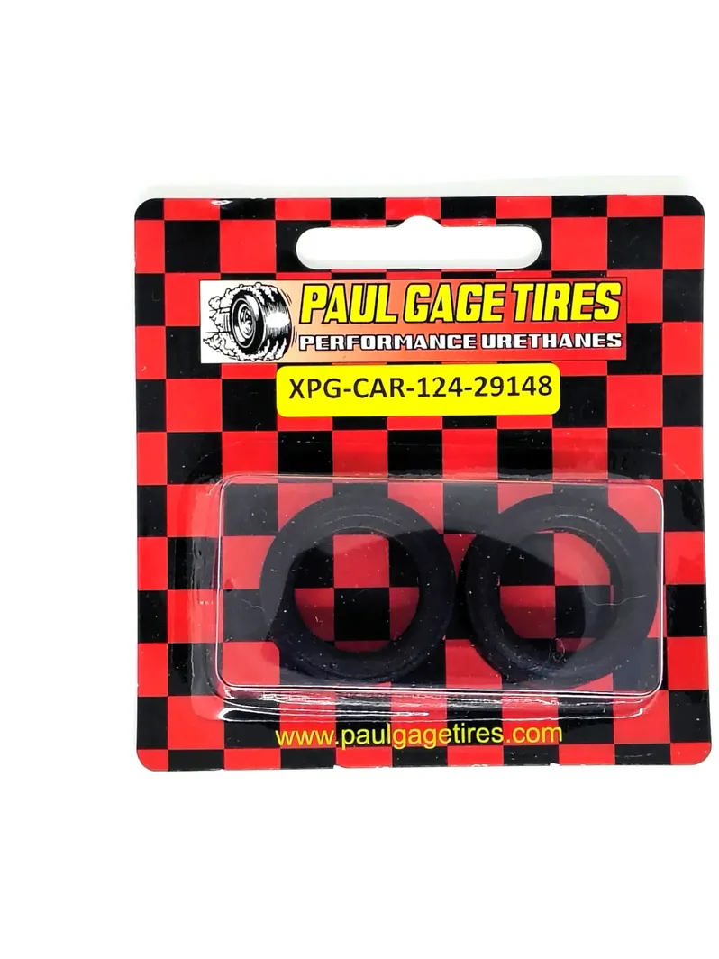 1/24 PAUL GAGE URETHANE SLOT CAR TIRES 2pr PGT-29148 fit Carrera D124 Ford GT