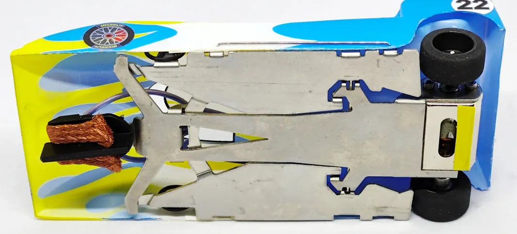 JK Cheetah Direct Drive steel 1/32 Slot Car - Mazda Dyson Yellow,White,Light Blue
