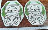 MKM water decal set. On clear paper. Authentic design.