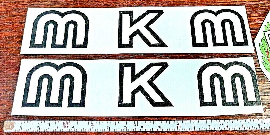 MKM water decal set. On clear paper. Authentic design.