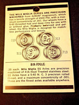Mila Miglia Precision Magnesium Wheels #300 Five hole 1/8" 5-40 threaded 1pr.