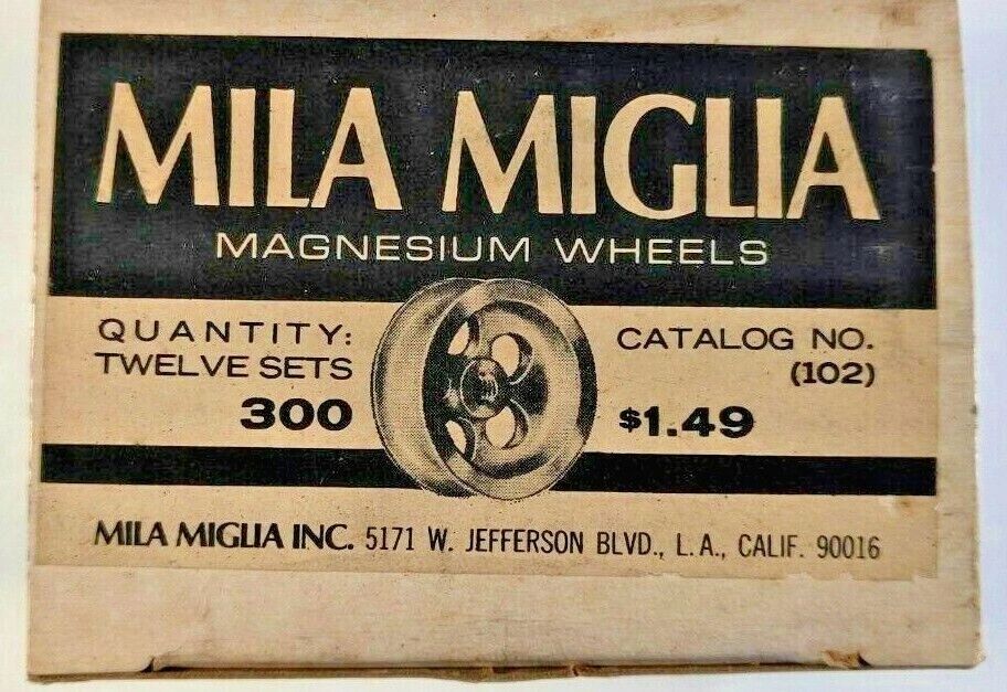 Mila Miglia Precision Magnesium Wheels #300 Five hole 1/8" 5-40 threaded 1pr.