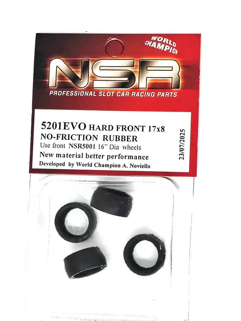 NSR 5201 EVO Zero Grip Slick 17 x 8mm Tires for 16" or 17" front rims