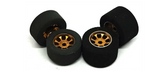 H&R Racing Wheelset FISH rear front foam on 6 Spoke Gold Hubs