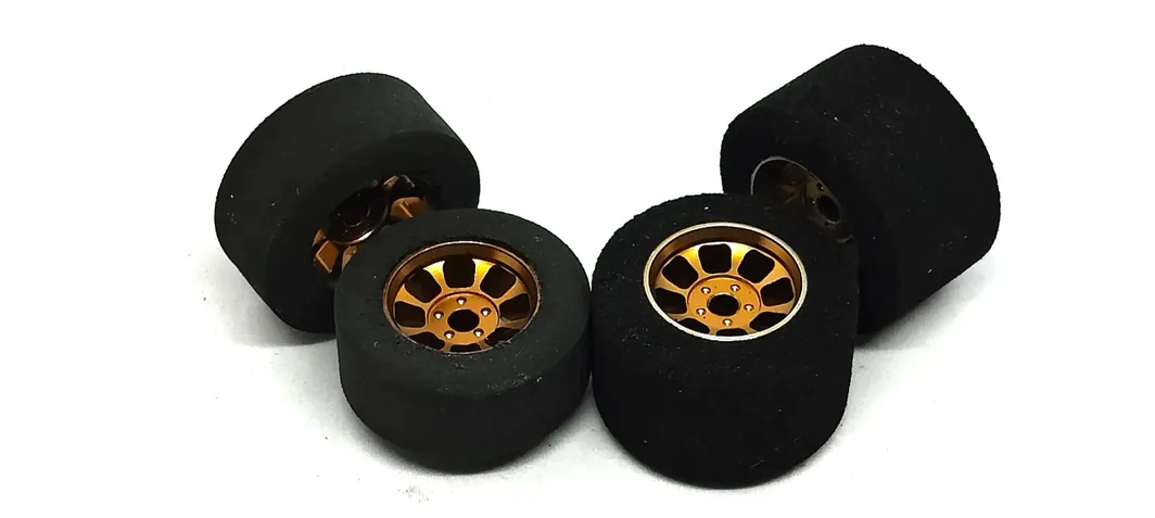 H&R Racing Wheelset FISH rear front foam on 6 Spoke Gold Hubs