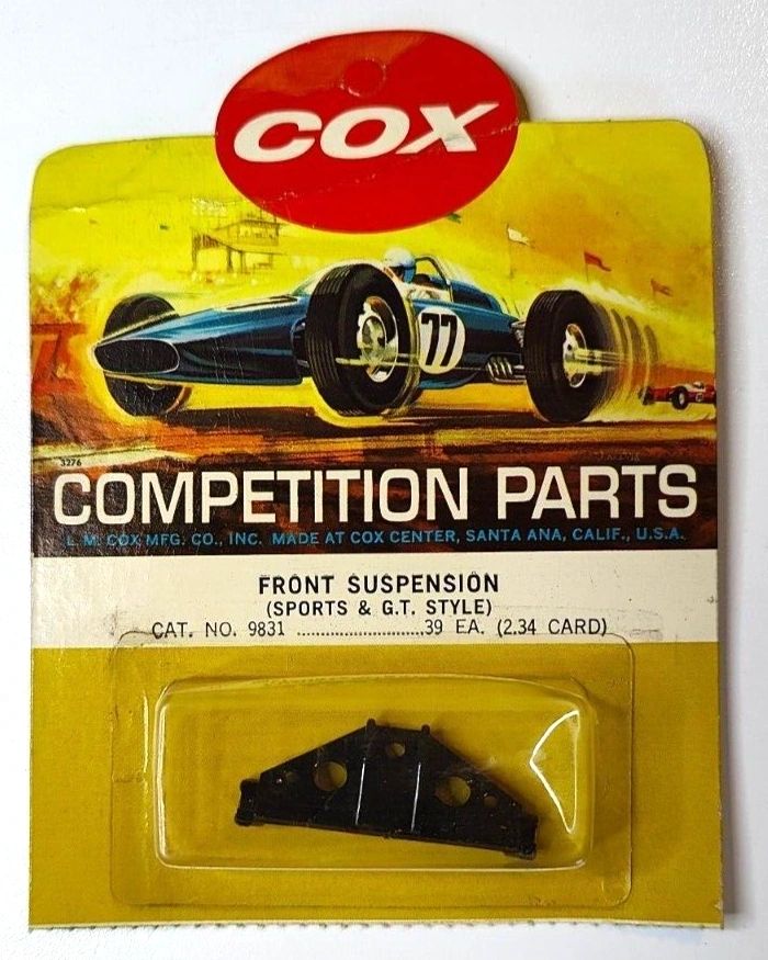 Chassis, COX nylon front suspension. Sports and GT Style Cat No. 9831