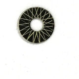 Vintage Spoke wheel inserts Aluminum & acetate. .0475"OD .175"ID Set of four.