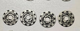 Wheel inserts, Vintage Porsche aluminum .0475"OD .125"ID Set of four.