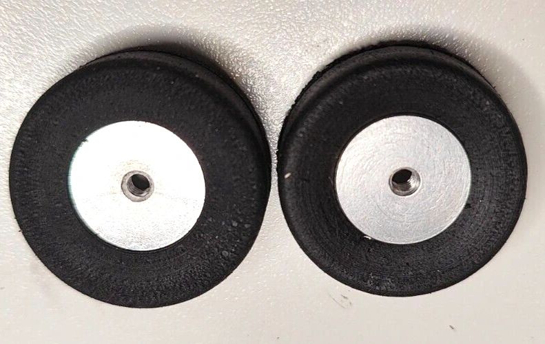 Wheels, with Strombecker Cheater Slicks 1"& 1/8" X 7/16" thread axle.