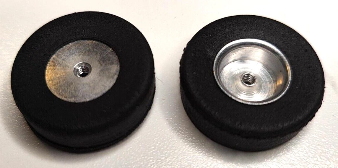Wheels, with Strombecker Cheater Slicks 1"& 1/8" X 7/16" thread axle.