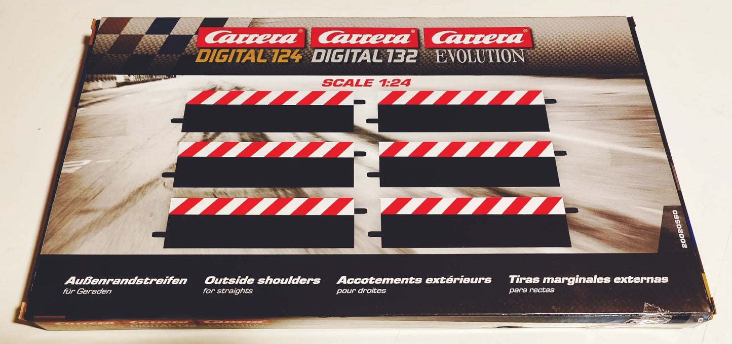 Carrera 20560 Inside or Outside Shoulder for Straight, 6 Pieces - Digital 124/132 & Analog