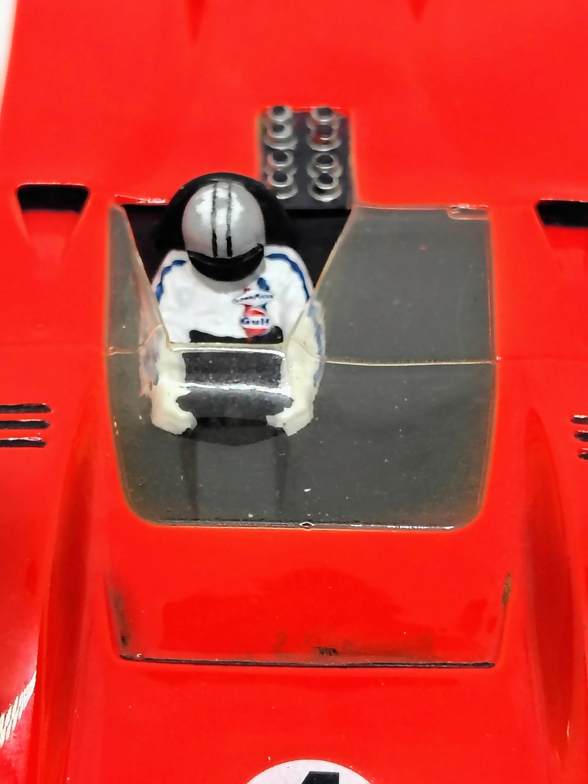 1970 Dynamic anglewinder brass chassis custom 1/32 scale McLaren M8A slot car.