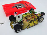 1970 Dynamic anglewinder brass chassis custom 1/32 scale McLaren M8A slot car.