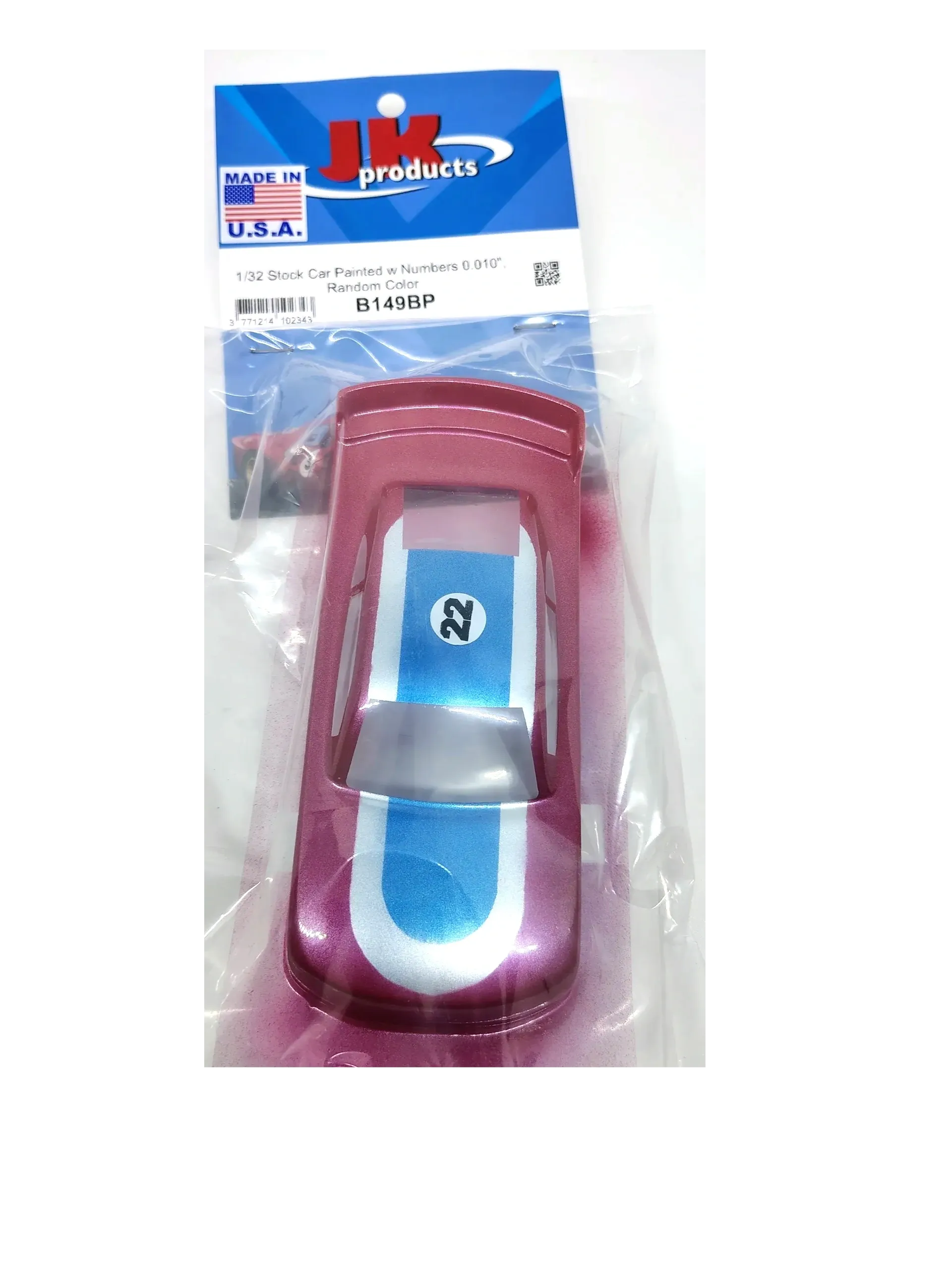 1/32 Stock Car Painted w Numbers 0.010", Random Color - B149BP