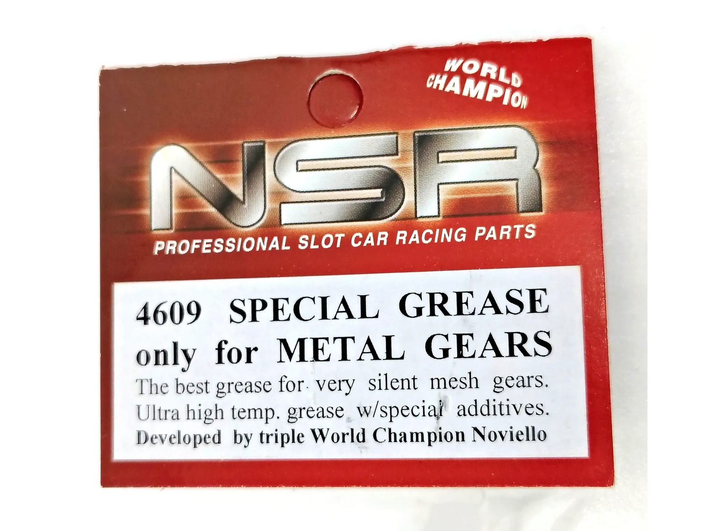 NSR 1409 Special grease for slot car metal gears in syringe applicator.