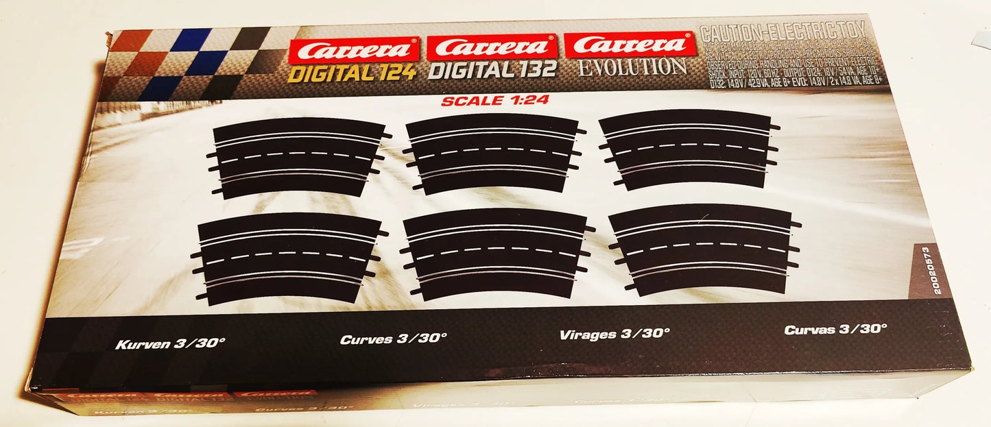 Carrera 20573 Curve 3/30°, 6 Pieces - Digital 124/132 & Analog