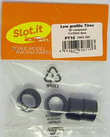 Slot.it PT15 Zero Grip, Low Profile slick tires - set of 4/pack 17mmx10mm wide