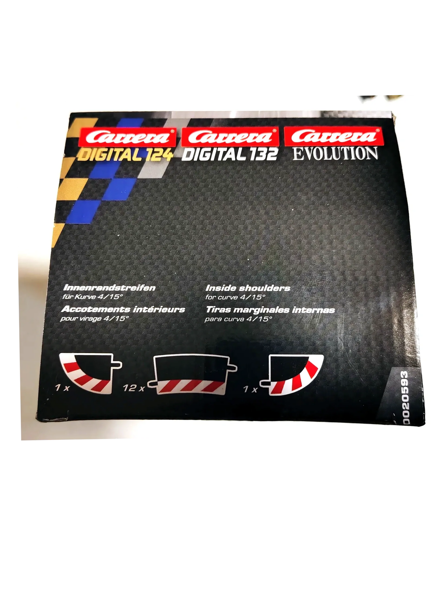 Carrera 20593 Outside Shoulders for Curve 4/15° Package of 12