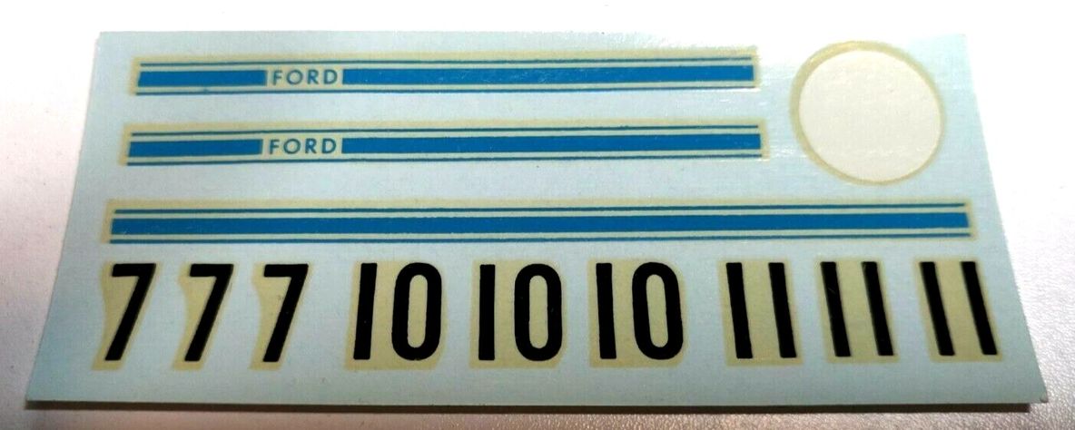 Strombecker vintage decal sheet for 1/32 scale Ford GT