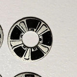 Wheel inserts, Vintage 5 Spoke aluminum .0475"OD .175"ID Set of four.
