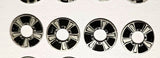 Wheel inserts, Vintage 5 Spoke aluminum .0475"OD .175"ID Set of four.