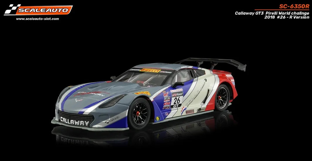 Scaleauto SC-6350R - Corvette Callaway GT3 #26 - '18 PWC - R Series