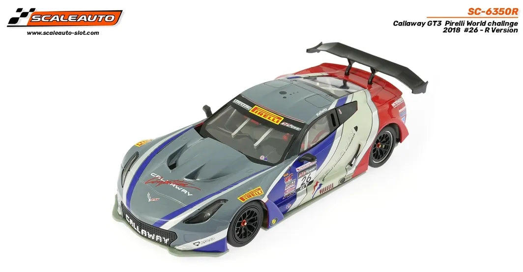 Scaleauto SC-6350R - Corvette Callaway GT3 #26 - '18 PWC - R Series