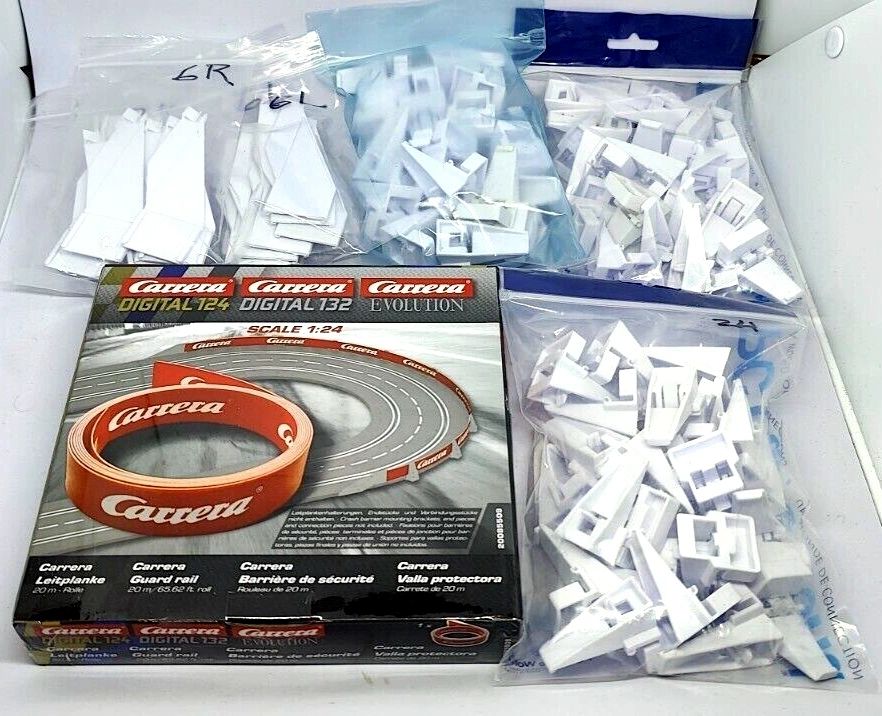 Carrera Guard Rail 20M/65.62 Roll with 72 supports, 12 ends and 6 joiners.