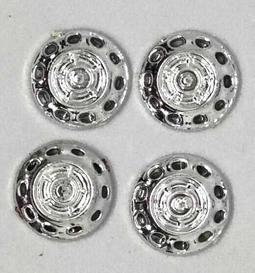 Wheel inserts, Strombecker 1/32 Jaguar .4" diameter. Set of four.