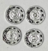 Wheel inserts, Strombecker 1/32 Jaguar .4" diameter. Set of four.