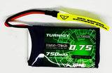 Turnigy Nano-Tech 750mAh 1S LiPo Battery 70C - 150C w/ Molex 2.0 Connector High Discharge
