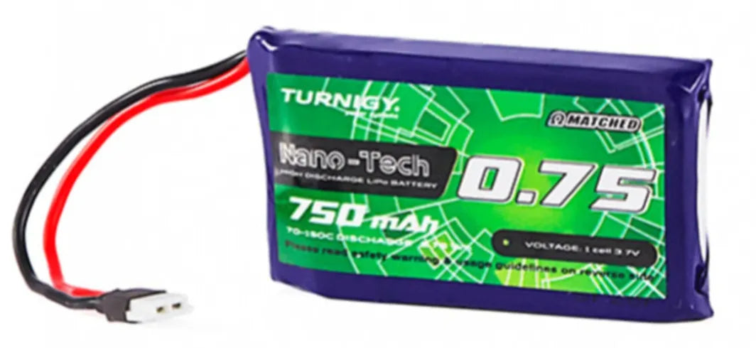 Turnigy Nano-Tech 750mAh 1S LiPo Battery 70C - 150C w/ Molex 2.0 Connector High Discharge