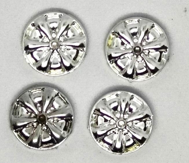 Wheel inserts, Strombecker 1/32 Six spoke .5" diameter. Set of four.