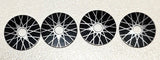 Wheel inserts, vintage VIP aluminum Spoke 1/2" OD .1/8"ID Set of four.