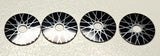 Wheel inserts, vintage VIP aluminum Spoke 1/2" OD .1/8"ID Set of four.